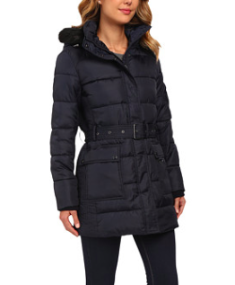 LAUREN Ralph Lauren Belted Polyfill Down with Hood