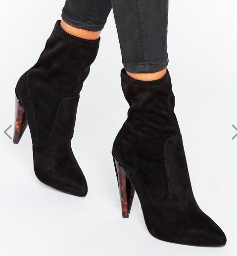 Missguided Tortoise Pointed Heeled Ankle Boots