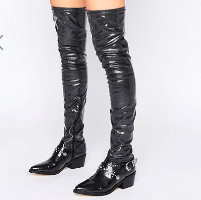 ASOS KARZA Western Over The Knee Boots