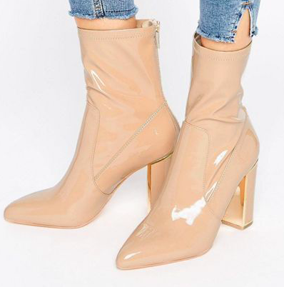 River Island Studio Patent Leather Ankle Boot