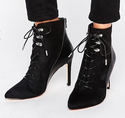 Call It Spring Annebella Lace up Point Heeled Ankle Boots