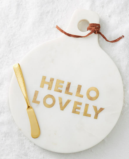 Anthropologie Gilded Greetings Cheese Board