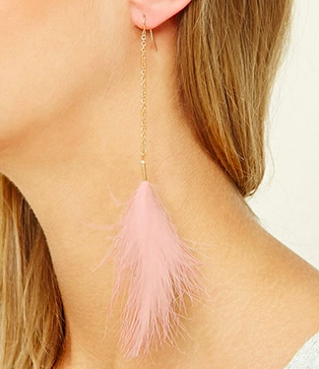 Forever 21 feather earrings