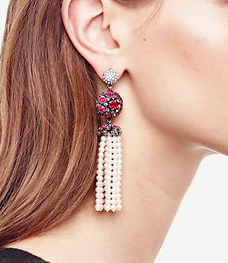 Ann Taylor pearl tassel earrings