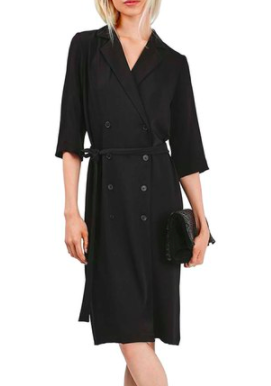 Topshop Double Breasted Wrap Midi Dress