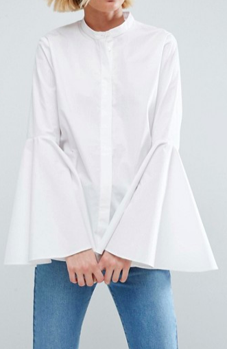 ASOS WHITE Shirt With Bell Sleeve