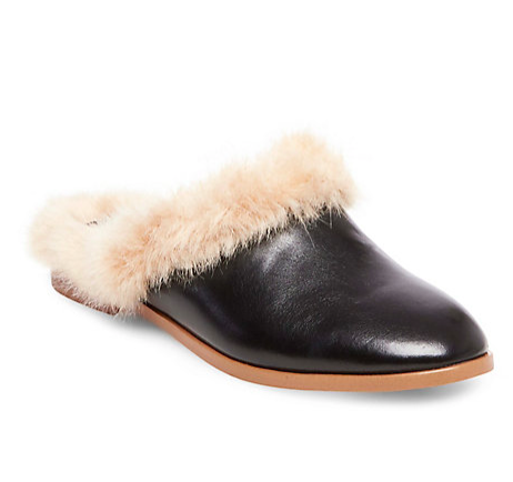 Steve Madden finch fur slide