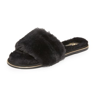 Yosi Samra Rose Faux Fur Slides