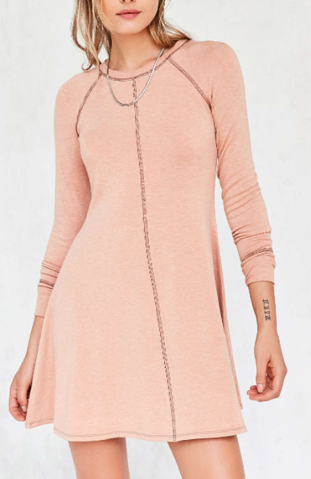 BDG Outfield Long-Sleeve Sweatshirt Mini Dress