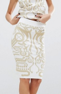 Versace Jeans Digital Baroque Knitted Pencil Skirt