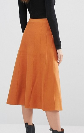 Warehouse Fit And Flare Knitted Skirt