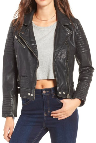 Topshop Elton Quilted Leather JacketTopshop Elton Quilted Leather Jacket