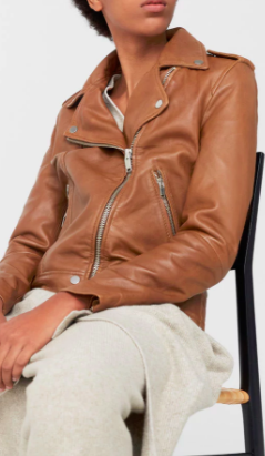 Mango Leather biker jacket
