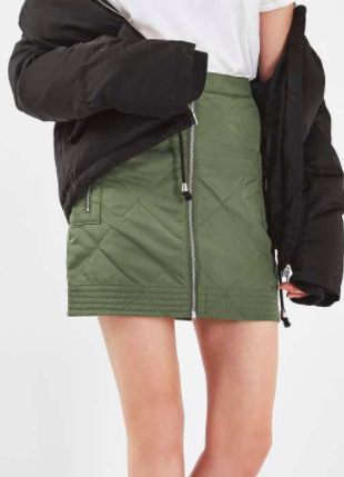 Topshop Quilted Bomber Skirt