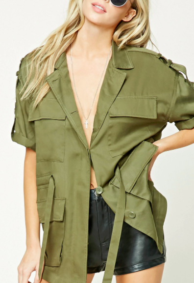 Forever 21 Notched Collar Utility Jacket