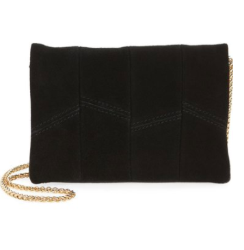 Street Level Suede & Faux Leather Crossbody Bag
