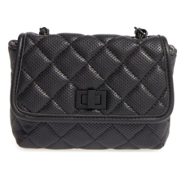 Steve Madden 'B Clarre' Perforated & Quilted Faux Leather Crossbody Bag