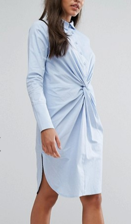 Lavish Alice Cotton Twist Front Shirt Dress