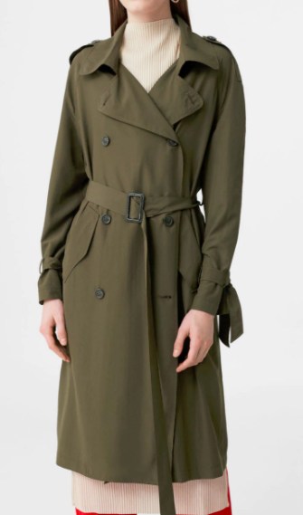 mango Cotton-blend trench coat