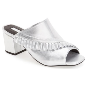 Topshop 'Nellie' Frill Square Toe Mule 