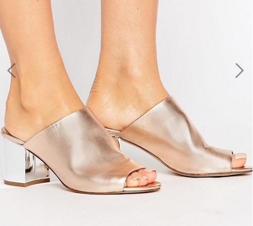 River Island Mule With Metallic Heel