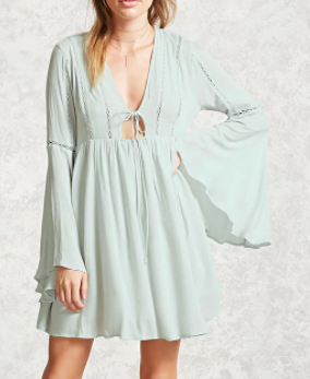 Forever 21 Contemporary Bell Sleeve Dress