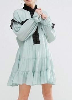 Sister Jane Ruffle Detail Smock Dress