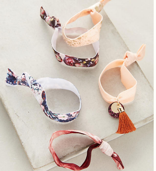 Anthropologie Marbled Hair Tie Set