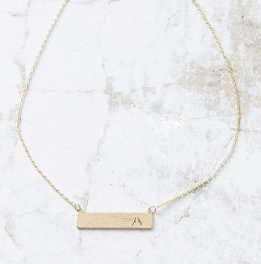 UO Initial Bar Necklace