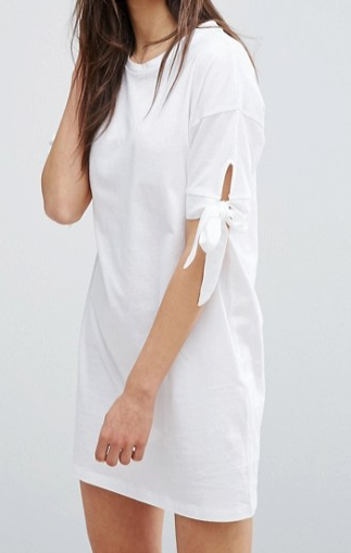 ASOS T-Shirt Dress with Bow Sleeve