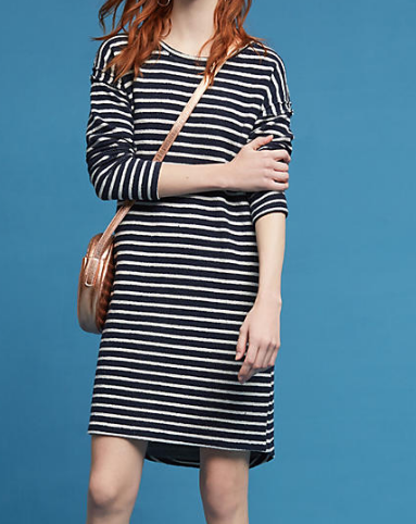 Sol Angeles Striped Terry Cocoon Dress