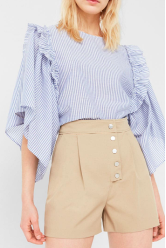 Mango Ruffle cotton blouse