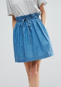 ASOS Denim Paper Bag Mini Skirt