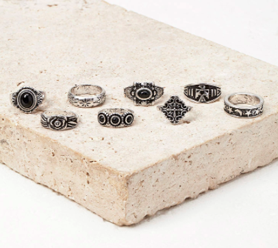 Forever 21 Faux Stone Ring Set