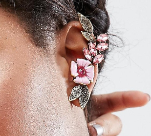 ASOS Pretty Flower Ear Cuffs