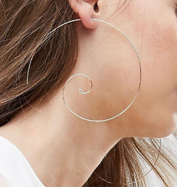 ASOS Large Wire Swirl Hoop Earrings