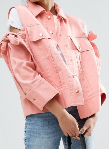 ASOS TALL Jacket with Bow Cold Shoulder