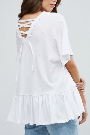 ASOS Oversized Swing Top with Cross Back