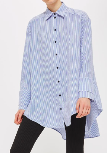 Topshop Stripe Deep Cuff Shirt