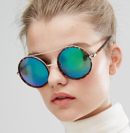 New Look Round Mirrored Sunglasses