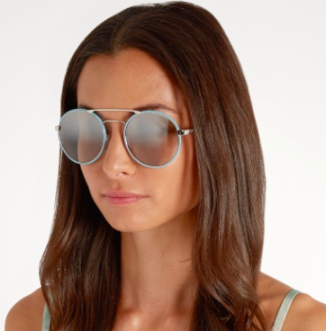 PRADA EYEWEAR  Round-frame mirrored sunglasses