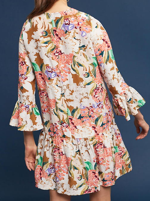 Kachel Zohra Silk Peplum Dress