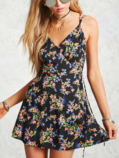 Forever 21 Floral Cami Wrap Dress
