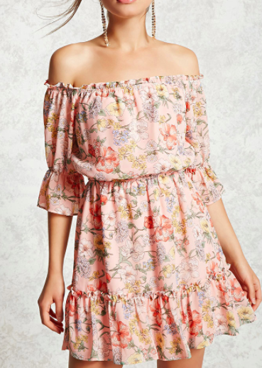 Forever 21 Contemporary Floral Mini Dress