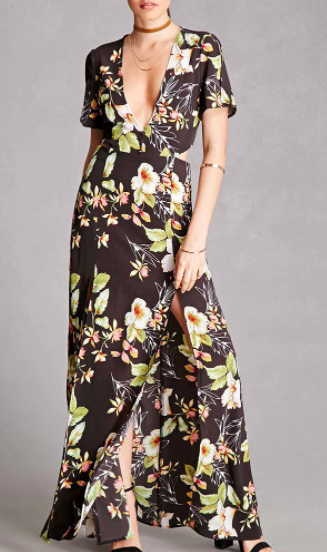 Forever 21 Nightwalker Floral Maxi Dress