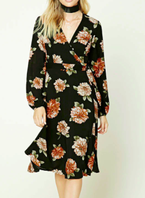 Contemporary Floral Print Dress