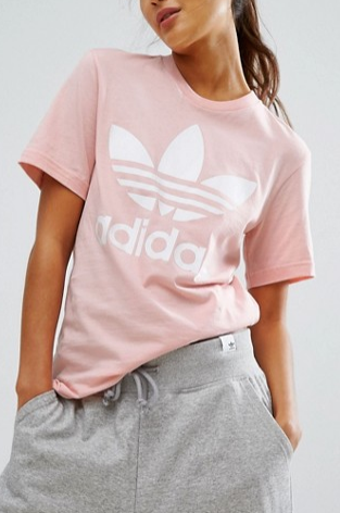 adidas Originals Pink Trefoil Boyfriend T-Shirt