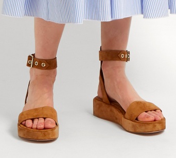 GIANVITO ROSSI  Suede flatform sandals