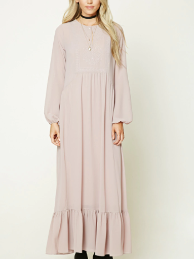 Forever 21 Oversized Peasant Maxi Dress