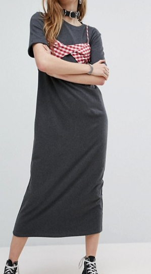 ASOS Maxi T-Shirt Dress with Bra Top